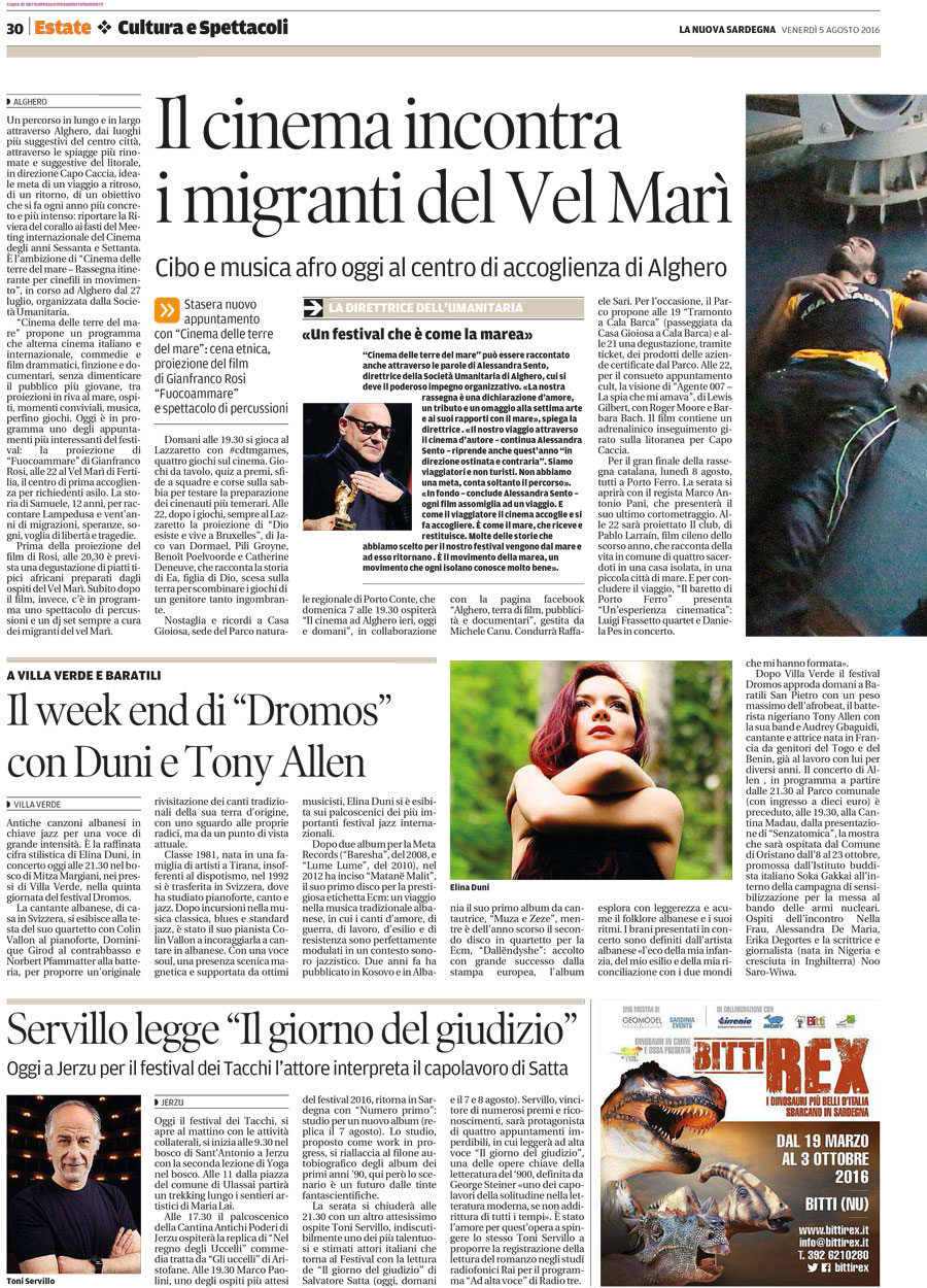 RASSEGNA STAMPA 05.08.2016